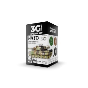 画像1: AKアクリル3G[AK11658][3G]NATO迷彩カラー3色セット (1)