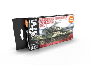 画像1: AKアクリル3G[AK11662][3G]現用ロシア軍AFVカラー6色セット1 (1)