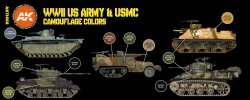 画像2: AKアクリル3G[AK11668][3G]アメリカ陸軍＆海兵隊迷彩カラー8色セット
