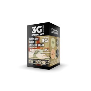 画像1: AKアクリル3G[AK11678][3G]イギリス軍アフリカ戦線後期1942-43年4色セット (1)