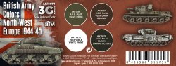 画像2: AKアクリル3G[AK11679][3G]イギリス軍北西ヨーロッパ戦線1944-45年4色セット