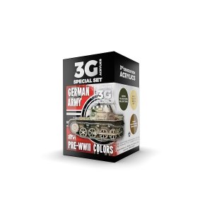 画像1: AKアクリル3G[AK11687][3G]WW2ドイツ軍初期カラー3色セット (1)