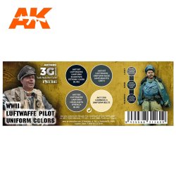 画像2: AKアクリル3G[AK11690][3G]WW2ドイツ空軍パイロットユニフォームカラー4色セット