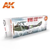 AKアクリル3G[AK11710][3G]WW1ドイツ航空機カラー8色セット