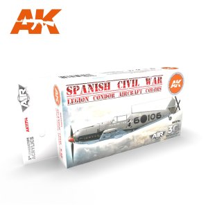画像1: AKアクリル3G[AK11714][3G]スペイン市民戦争・コンドル軍団航空機カラー6色セット (1)