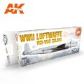 AKアクリル3G[AK11717][3G]ドイツ空軍航空機カラー8色セットWW2中期