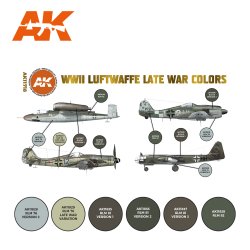 画像2: AKアクリル3G[AK11718][3G]ドイツ空軍航空機カラー6色セットWW2後期