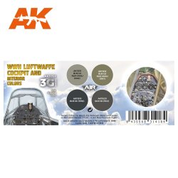 画像2: AKアクリル3G[AK11722][3G]ドイツ空軍コクピット＆インテリアカラー4色セットWW2