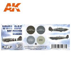 画像2: AKアクリル3G[AK11725][3G]WW2イギリス空軍昼間戦闘機カラー4色セット