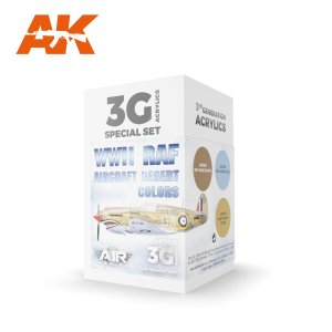 画像1: AKアクリル3G[AK11726][3G]WW2イギリス空軍デザートカラー3色セット (1)