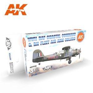 画像1: AKアクリル3G[AK11728][3G]WW2イギリス空軍沿岸軍団・海軍機カラー6色セット (1)