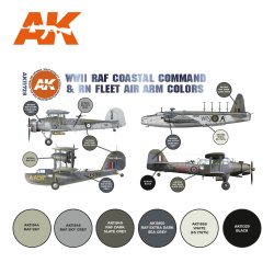 画像2: AKアクリル3G[AK11728][3G]WW2イギリス空軍沿岸軍団・海軍機カラー6色セット