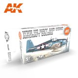 AKアクリル3G[AK11729][3G]WW2アメリカ海軍・海兵隊航空機カラー6色セット
