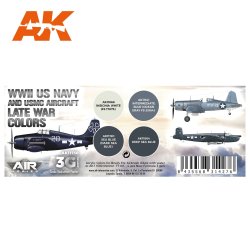 画像2: AKアクリル3G[AK11730][3G]WW2アメリカ海軍・海兵隊航空機・後期カラー4色セット