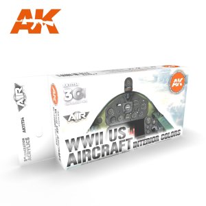 画像1: AKアクリル3G[AK11734][3G]WW2アメリカ航空機インテリアカラー6色セット (1)