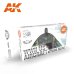 画像1: AKアクリル3G[AK11734][3G]WW2アメリカ航空機インテリアカラー6色セット (1)
