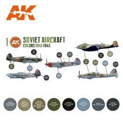 画像2: AKアクリル3G[AK11741][3G]ソビエト航空機カラー8色セット1941-1945
