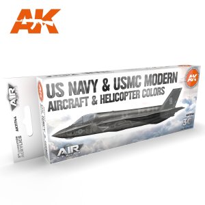 画像1: AKアクリル3G[AK11744][3G]現用アメリカ海軍・海兵隊航空機カラー8色セット (1)