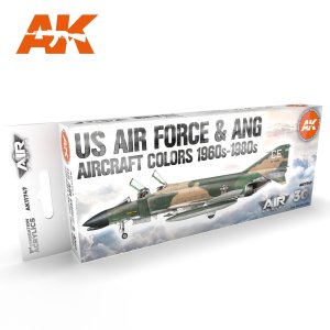 画像1: AKアクリル3G[AK11747][3G]アメリカ空軍＆ANG航空機カラー8色セット1960s-1980s (1)