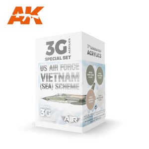 画像1: AKアクリル3G[AK11748][3G]アメリカ空軍航空機東南アジアスキーム4色セット (1)