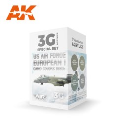 画像1: AKアクリル3G[AK11749][3G]アメリカ空軍航空機欧州迷彩カラー4色セット1980s