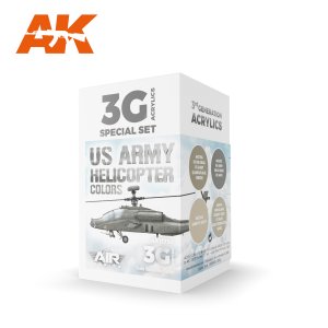画像1: AKアクリル3G[AK11750][3G]アメリカ陸軍ヘリコプターカラー4色セット (1)