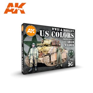 画像1: AKアクリル3G[AK11763][3G]アメリカAFVカラーWW2＆現用18色セット by アダム・ワイルダー (1)