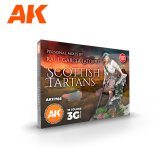 AKアクリル3G[AK11766][3G]スコティッシュタータン18色セット by ラウル・ガルシア・ラットーレ
