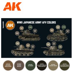 画像2: AKアクリル3G[AK11774][3G]WW2日本陸軍AFVカラー3G6色セット