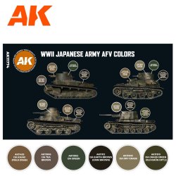 画像2: AKインタラクティブ[AK11774]WW2日本陸軍AFVカラー3G6色セット