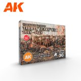 AKアクリル3G[AK11776][3G]30年戦争ゲームフィギュア18色セット by ラーファ・アルチデューケ