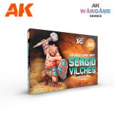 AKインタラクティブ3G[AK11777]セルジオ・ビルチェス シグネチャー3Gアクリル14色セット+フィギュア付き