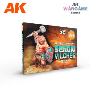 画像1: AKインタラクティブ3G[AK11777]セルジオ・ビルチェス シグネチャー3Gアクリル14色セット+フィギュア付き (1)