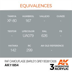 画像2: AKアクリル3G[AK11854][3G]RAF カモフラージュ(バーリー)グレイ BS381C/626