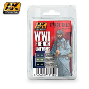 画像1: AKインタラクティブ[AK03100] WWIフランス軍ユニフォームカラーセット (1)