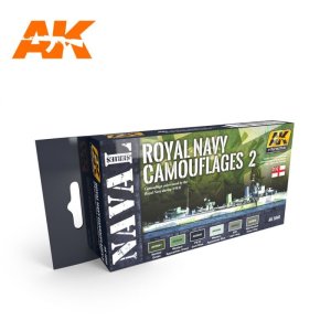 画像1: AKインタラクティブ[AK5040]イギリス海軍迷彩色セット2     水性アクリル17ml x6本セット (1)