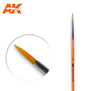 画像1: AKインタラクティブ[AK00605]丸筆4　人工毛 (1)