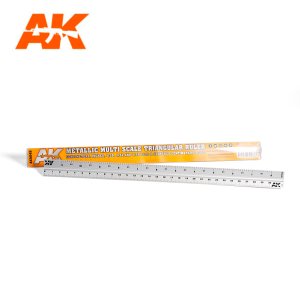 画像1: AKインタラクティブ[AK09049]金属製マルチスケール三角ルーラー (1)