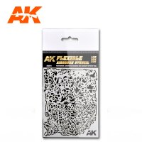 AKインタラクティブ[AK09079]フレキシブル・エアブラシステンシル　1/20 - 1/24 - 1/35スケール用