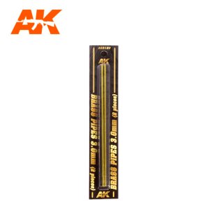画像1: AKインタラクティブ[AK09123]真鍮パイプ 3.0mm径 2本入り (1)