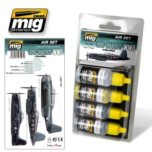 画像1: AMMO[AMIG7207]WW2アメリカ海軍航空機カラーセット (1)