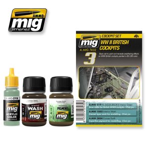 画像1: AMMO[AMIG7432]WW2イギリス航空機コクピットカラーセット (1)