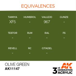 画像3: AKアクリル3G[AK11147][3G]オリーブグリーン