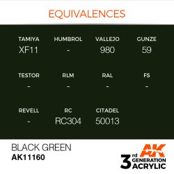 画像3: AKアクリル3G[AK11160][3G]ブラックグリーン