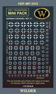 画像1: ワイルダー[MP3515]WWII ドイツ軍鉄十字マーキング2.1 ホワイト (1)