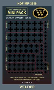 画像1: ワイルダー[MP3516]WWII ドイツ軍鉄十字マーキング2.2 ブラック(MP3515の下貼り用) (1)