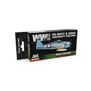 画像1: AKインタラクティブ[RCS111]WW2 US海軍・海兵隊航空機カラー6色セット (1)
