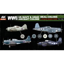 画像2: AKインタラクティブ[RCS111]WW2 US海軍・海兵隊航空機カラー6色セット