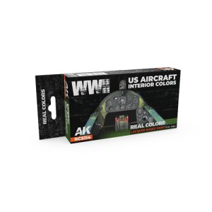画像1: AKインタラクティブ[RCS114]WW2 US航空機インテリアカラー6色セット (1)