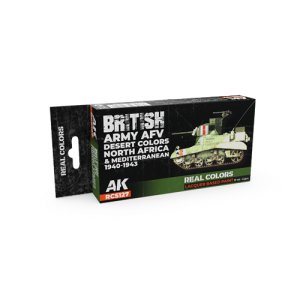 画像1: AKインタラクティブ[RCS127]WW2イギリスAFV北アフリカ＆地中海戦線1940-43カラー6色セット (1)